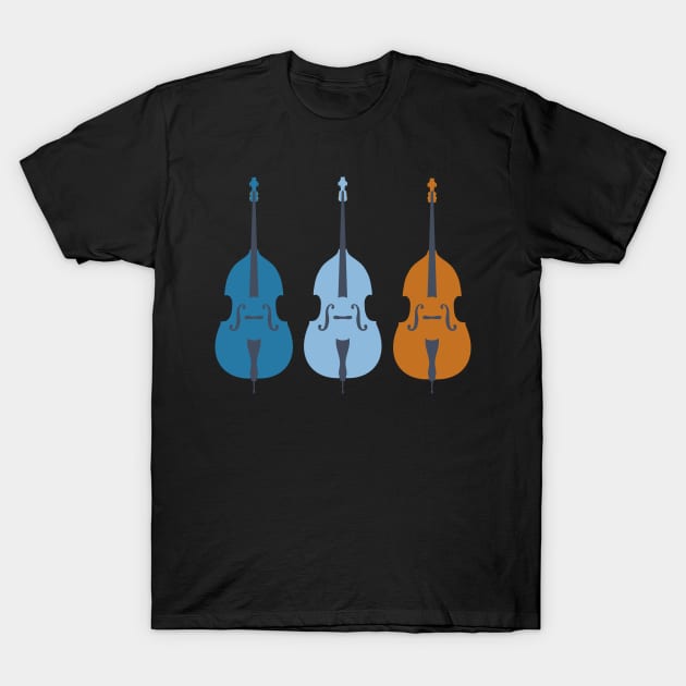 Trio of Double Basses T-Shirt by NattyDesigns